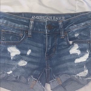 American Eagle ripped jean shorts